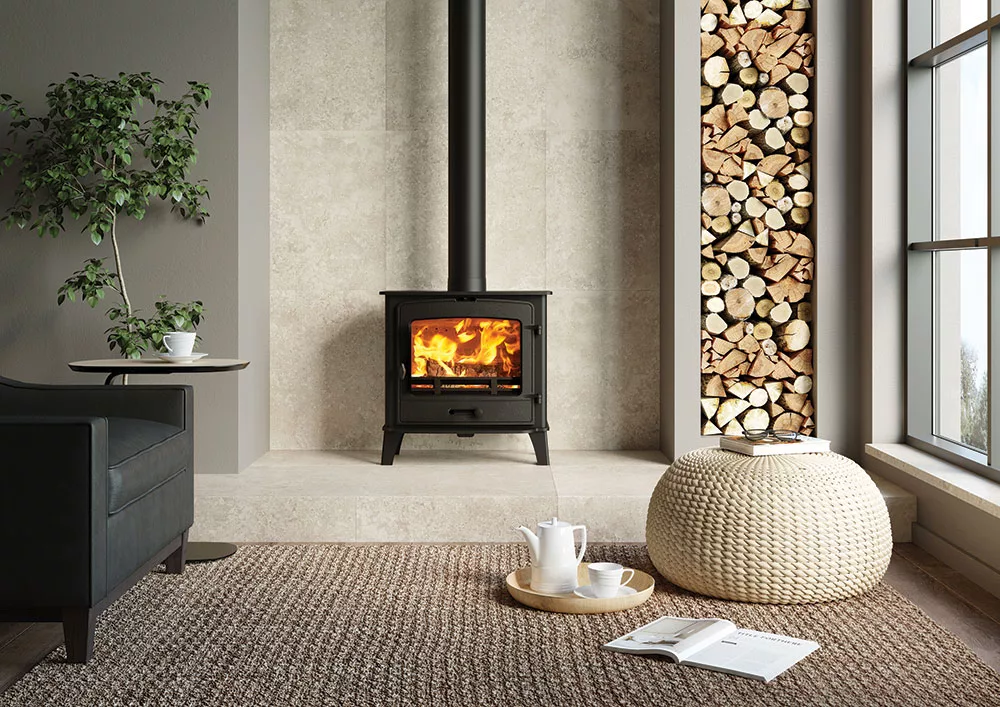 STOVAX County 5 Wide Fixed Grate Multi Fuel Stove - N.E. Stoves